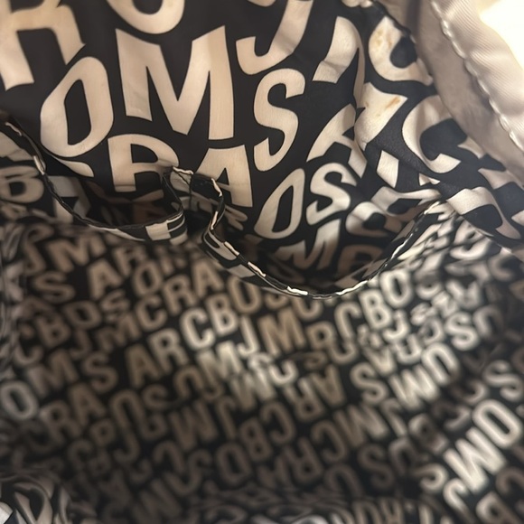 Marc By Marc Jacobs Nylon Quilted Tote Bag Purse Logo Stitching Throughout Gray - Picture 14 of 16